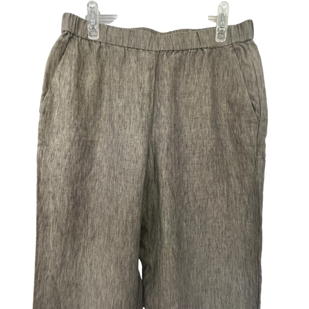 Eileen Fisher Washed Organic Linen Delave Lantern Pant Tarragon Green Small EUC - Picture 5 of 9